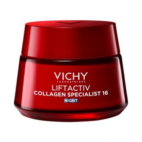 Vichy Liftactiv Collagen Specialist 16 Αντιγηραντική Κρέμα Νύχτας Ενίσχυσης Κολλαγόνου & Διόρθωσης 16 Σημαδιών Γήρανσης 50ml