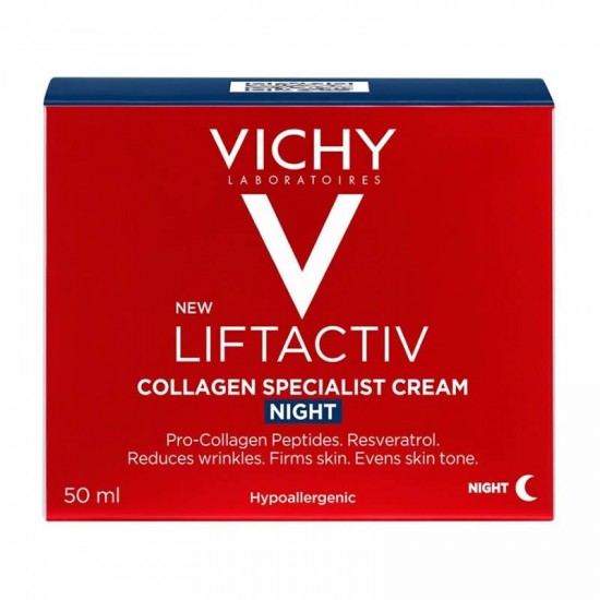 Vichy Liftactiv Collagen Specialist Αντιγηραντική Κρέμα Νύχτας για Αναπλήρωση του Κολλαγόνου της Επιδερμίδας 50ml