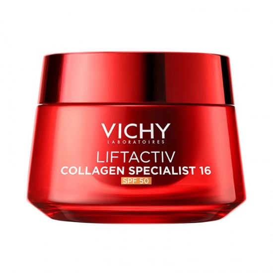Vichy Liftactiv Collagen Specialist 16 Day Cream SPF50 Κρέμα Ημέρας Ενίσχυσης Κολλαγόνου & Διόρθωσης 16 Σημαδιών Γήρανσης με Αντηλιακή Προστασία 50ml