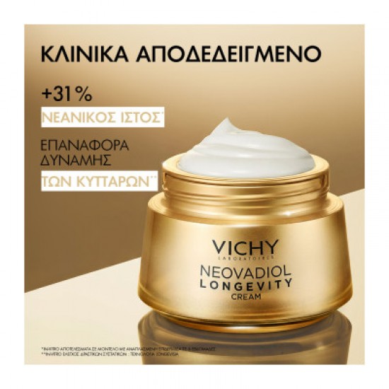 Vichy Neovadiol Longevity Day Cream Αντιγηραντική Κρέμα Ημέρας Αναδόμησης & Επαναφοράς Όγκου Νεότητας 50ml