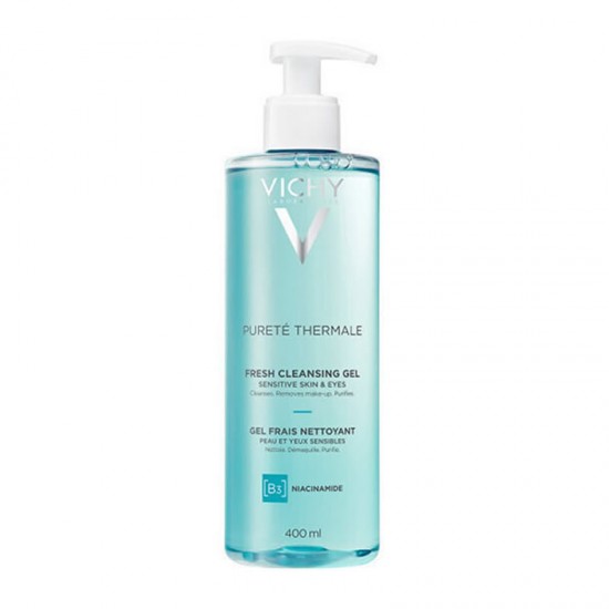Vichy Purete Thermale Fresh Cleansing Gel Δροσερό Τζελ Καθαρισμού Προσώπου & Ματιών 400ml