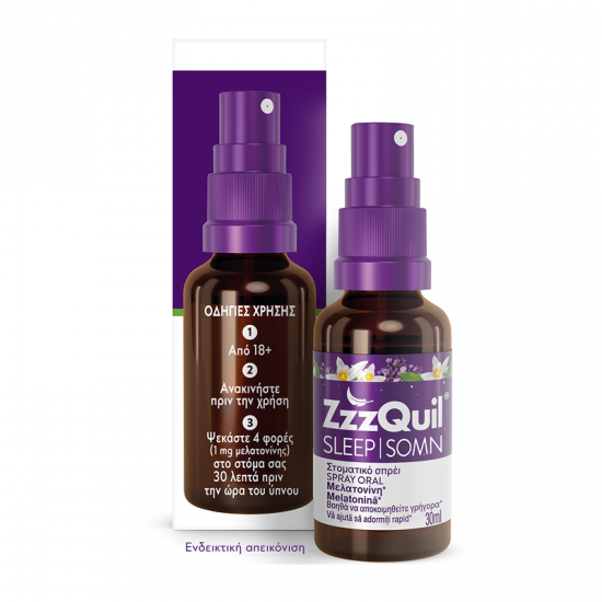 ZzzQuil Sleep Στοματικό Σπρέι με Μελατονίνη με Γεύση Λεβάντα-Πορτοκάλι 30ml