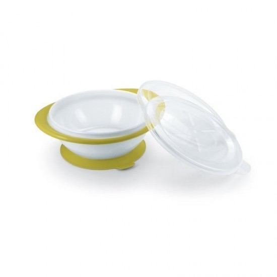 NUK Eating Bowl Μπώλ Φαγητού Με Καπάκι Πράσινο 6+ μηνών, 1τμχ