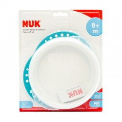 NUK Plate with Lid Πιάτο Με Καπάκι Μπλε 8+ μηνών, 1τμχ