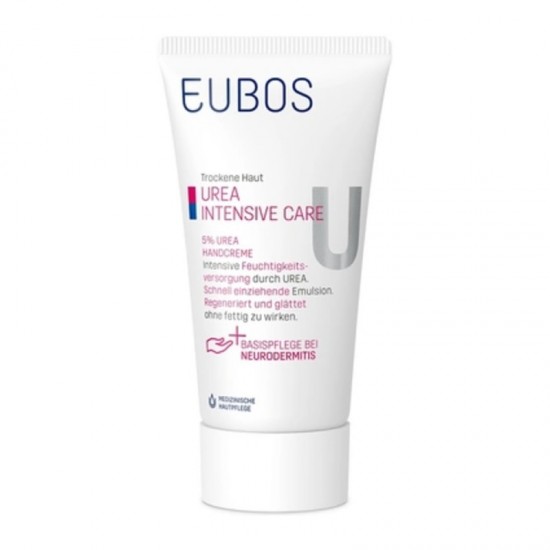 Eubos Urea 5% Intensive Care Hand Cream Κρέμα Χεριών Εντατικής Φροντίδας για το Εξαιρετικά Ξηρό, Τραχύ και Σκασμένο Δέρμα 75ml