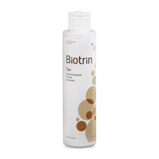 Biotrin Tar Cleansing Liquid Hair & Body Υγρό Καθαρισμού για Μαλλιά και Σώμα με Υποκατάστατο Πίσσας 150ml