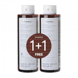 Korres Σαμπουάν 1+1 Γλυκύρριζα & Τσουκνίδα 2x250ml - Λιπαρά Μαλλιά