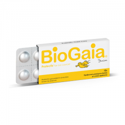 Cube BioGaia Protectis Junior 10 Μασώμενα Δισκία με γεύση Φράουλα - Συμπλήρωμα Διατροφής με Προβιοτικά + Βιταμίνη D3 για Βρέφη και Παδιά