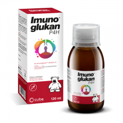 Cube Imunoglukan P4H 120ml - Πόσιμο Εναιώρημα με Βιταμίνη C για Ενίσχυση του Ανοσοποιητικού για Παιδιά από 3 ετών και Ενήλικες