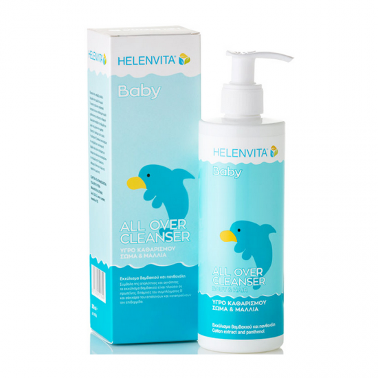 Helenvita Baby All Over Cleanser Hair & Body Βρεφικό Τζελ Καθαρισμού για Μαλλιά & Σώμα 300ml