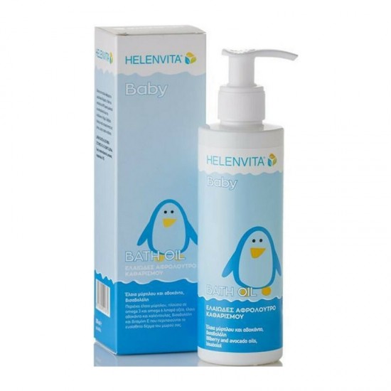 Helenvita Baby Bath Oil Ελαιώδες Αφρόλουτρο για το Ευαίσθητο Βρεφικό Δέρμα 200ml