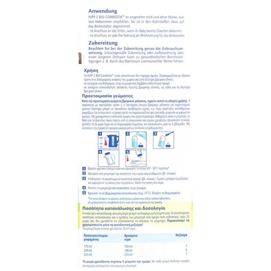 HiPP Bio Combiotic with Metafolin® No2 600g - Βιολογικό Γάλα σε Σκόνη με Φυσικούς Γαλακτοβάκιλλους Δεύτερης Βρεφικής Ηλικίας﻿ μετά τον 6ο μήνα