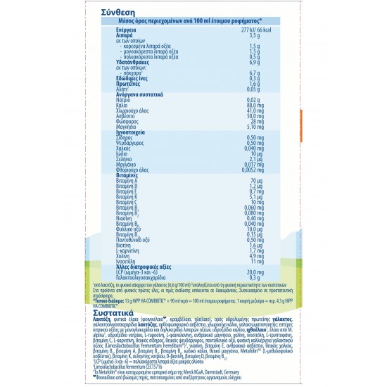 HiPP HA Combiotic with Metafolin® 600g - Υποααλεργικό Γάλα σε Σκόνη για Συχνές Ερυγές και Αναγωγές από τη Γέννηση