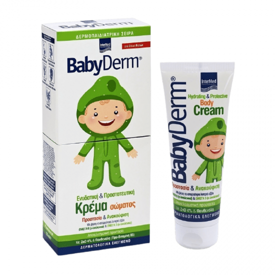 Intermed BabyDerm Hydrating & Protective Body Cream 125ml - Ενυδατική και Προστατευτική Κρέμα Σώματος Καθημερινής Χρήσης