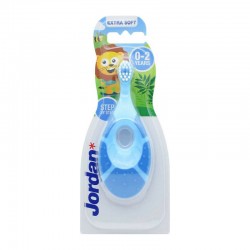 Jordan Step by Step Toothbrush Extra Soft Πολύ Μαλακή Οδοντόβουρτσα Παιδική 0-2 ετών Μπλε 1 τεμάχιο