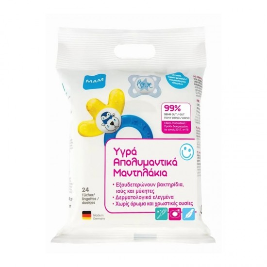 MAM Υγρά Απολυμαντικά Μαντηλάκια 24τμχ