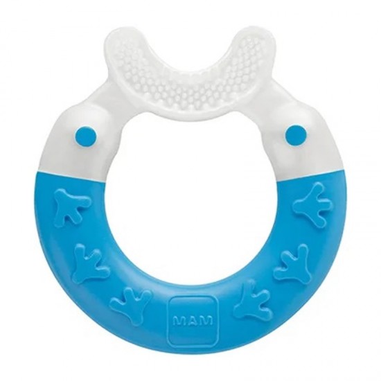 MAM Bite & Brush Μασητικό Πολύκρικος Καθαρισμού Δοντιών 3+ μηνών Χρώμα Μπλε 1τμχ