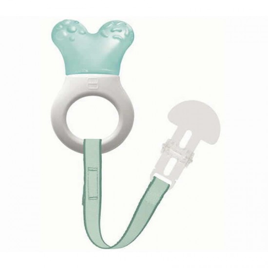 MAM Mini Cooler & Clip Μασητικό Πολύκρικος Οδοντοφυΐας με Νερό & Κορδέλα Στήριξης 2+ μηνών Χρώμα Τιρκουα΄ζ 1τμχ