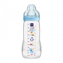 MAM Μπιμπερό Πλαστικό Easy Active 4+ μηνών με Θηλή Σιλικόνης No3 Χρώμα Γαλάζιο 330ml