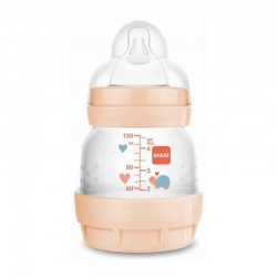 MAM Μπιμπερό Πλαστικό Easy Start Anti-Colic 0 μηνών με Θηλή Σιλικόνης No0 Χρώμα Σομόν Συλλογή Better Together 130ml