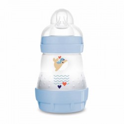 MAM Μπιμπερό Πλαστικό Easy Start Anti-Colic 0+ μηνών με Θηλή Σιλικόνης No1 Χρώμα Μπλε Συλλογή Better Together 160ml