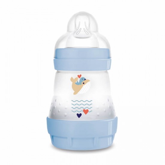 MAM Μπιμπερό Πλαστικό Easy Start Anti-Colic 0+ μηνών με Θηλή Σιλικόνης No1 Χρώμα Μπλε Συλλογή Better Together 160ml