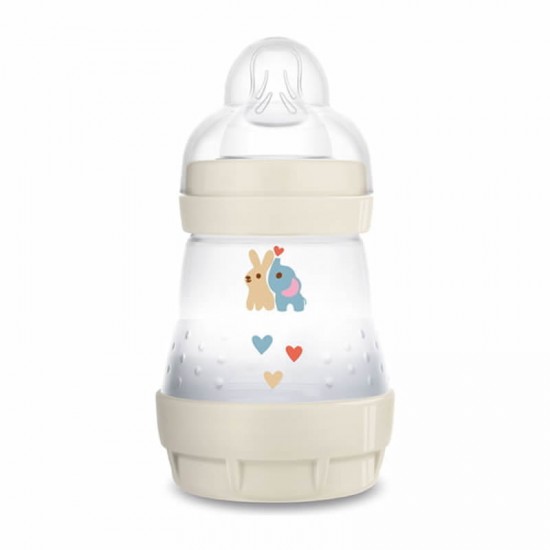 MAM Μπιμπερό Πλαστικό Easy Start Anti-Colic 0+ μηνών με Θηλή Σιλικόνης No1 Χρώμα Κρεμ Συλλογή Better Together 160ml