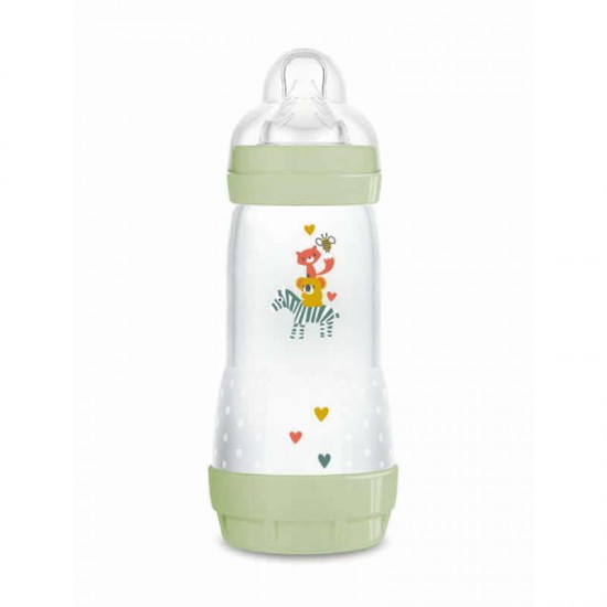 MAM Μπιμπερό Πλαστικό Easy Start Anti-Colic 4+ μηνών με Θηλή Σιλικόνης No3 Χρώμα Πράσινο Συλλογή Better Together 320ml