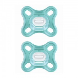 MAM Πιπίλα Σιλικόνης Comfort Ολόκληρη από Σιλικόνη 0-2 μηνών Τιρκουάζ 2τμχ