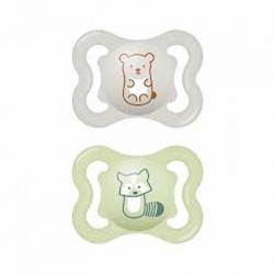 MAM Πιπίλα Air Καουτσούκ (Latex) 2-6 μηνών Χρώμα Γκρι 2τμχ