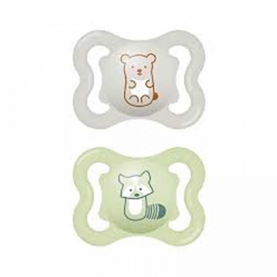 MAM Πιπίλα Air Καουτσούκ (Latex) 2-6 μηνών Χρώμα Γκρι 2τμχ