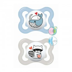 MAM Πιπίλα Σιλικόνης Supreme 2-6 μηνών Χρώμα Γαλάζιο Συλλογή Better Together 2τμχ