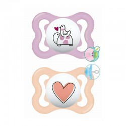 MAM Πιπίλα Σιλικόνης Supreme 2-6 μηνών Χρώμα Ροζ Συλλογή Better Together 2τμχ