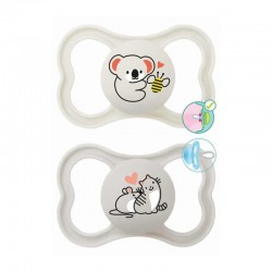 MAM Πιπίλα Σιλικόνης Supreme 6-16 μηνών Χρώμα Κρεμ Συλλογή Better Together 2τμχ