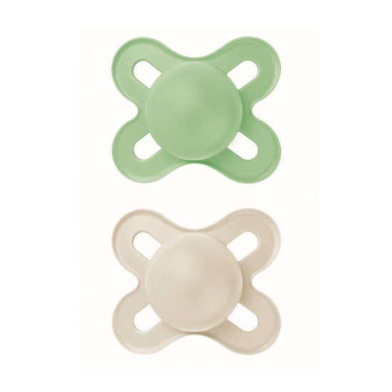 MAM Πιπίλα Σιλικόνης Original Start Unprinted 0-2 μηνών Πρασινη 2τμχ