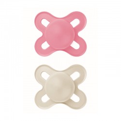 MAM Πιπίλα Σιλικόνης Original Start Unprinted 0-2 μηνών Ροζ 2τμχ