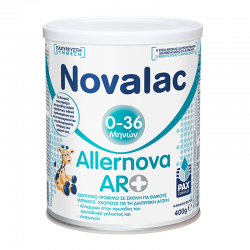 Novalac Allernova AR+ Ειδικό Γάλα σε Σκόνη για Αλλεργία στην Πρωτεΐνη του Αγελαδινού Γάλακτος και Αναγωγές  από τη Γέννηση έως τον 36ο Μήνα 400g