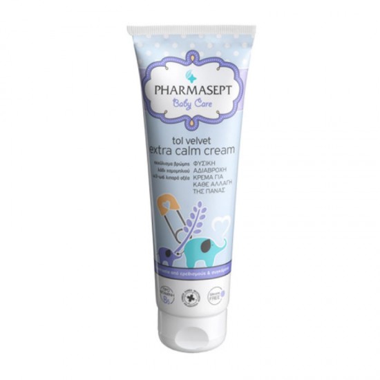 Pharmasept Tol Velvet Baby Extra Calm Cream 150ml -  Φυσική Αδιάβροχη Κρέμα για Κάθε Αλλαγή Πάνας