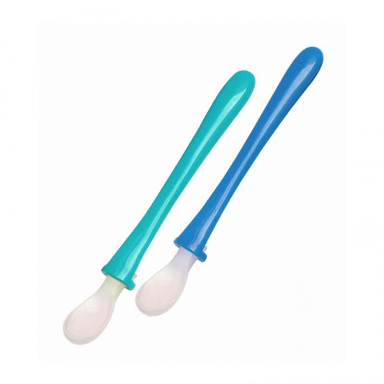 Primamma Κουταλάκι Σιλικόνης 6+ μηνών Χρώμα Μπλε 2τμχ