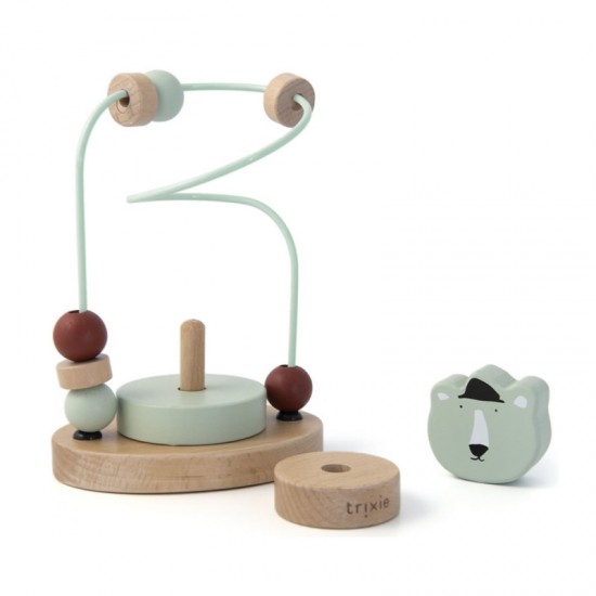 Trixie Wooden Beads Maze Mr.Polar Bear- Λαβύρινθος με Χάντρες Mr. Polar Bear από Ξύλο για 12+ Μηνών
