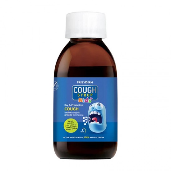 Frezyderm Cough Syrup Kids 182g - Παιδικό Σιρόπι για Ξηρό & Παραγωγικό Βήχα από 1+ έτους με γεύση Φράουλα & Μέλι