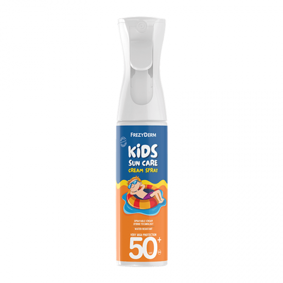 Frezyderm Sunscreen Kids Sun Care Cream Spray SPF50+ Παιδικό Αντηλιακό Σπρέι Πολύ Υψηλής Ηλιοπροστασίας Ανθεκτικό στο Νερό για Πρόσωπο & Σώμα σε Μορφή Ψεκάσιμης Κρέμας 275ml