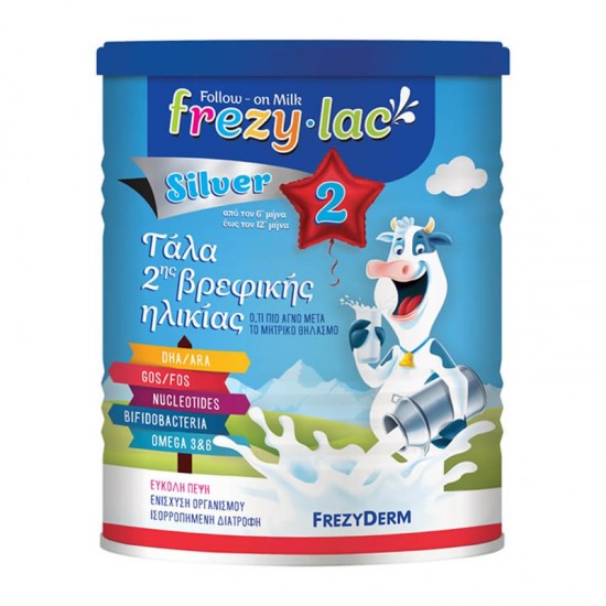 Frezyderm Frezylac Silver No2 Αγελαδινό Γάλα σε Σκόνη από τον 6ο έως τον 12ο Μήνα 400g