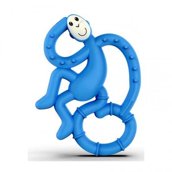 Matchstick Monkey Mini Monkey Teether- Κρίκος Οδοντοφυΐας Μπλε 0 + μηνών