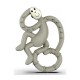 Matchstick Monkey Mini Monkey Teether- Κρίκος Οδοντοφυΐας Γκρι 0 + μηνών