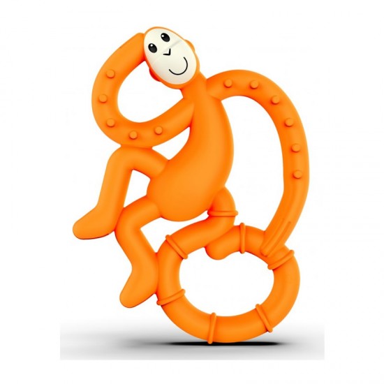 Matchstick Monkey Mini Monkey Teether- Κρίκος Οδοντοφυΐας Πορτοκαλί 0 + μηνών