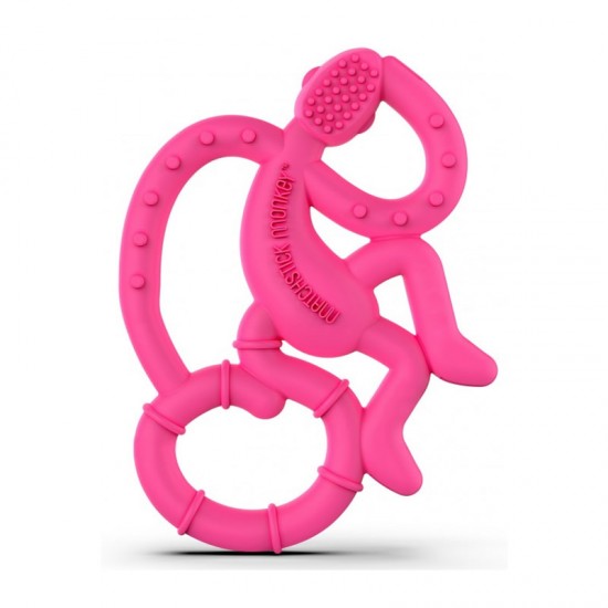 Matchstick Monkey Mini Monkey Teether- Κρίκος Οδοντοφυΐας Ροζ 0 + μηνών