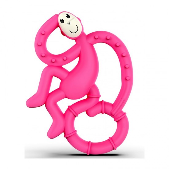 Matchstick Monkey Mini Monkey Teether- Κρίκος Οδοντοφυΐας Ροζ 0 + μηνών