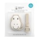 Matchstick Monkey Soother Clip & Flat Giraffe Teether- Βρεφικό Σετ Κλιπ Πιπίλας & Μασητικό Καμηλοπάρδαλη Γκρι