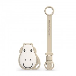 Matchstick Monkey Soother Clip & Flat Giraffe Teether- Βρεφικό Σετ Κλιπ Πιπίλας & Μασητικό Καμηλοπάρδαλη Γκρι